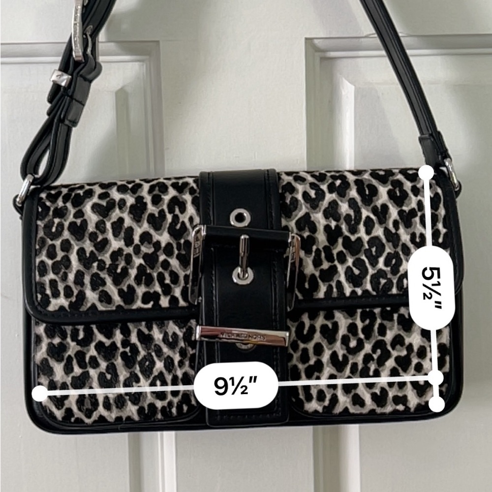 Michael Kors Black/Leopard Mini Bag | Real Cow Hair